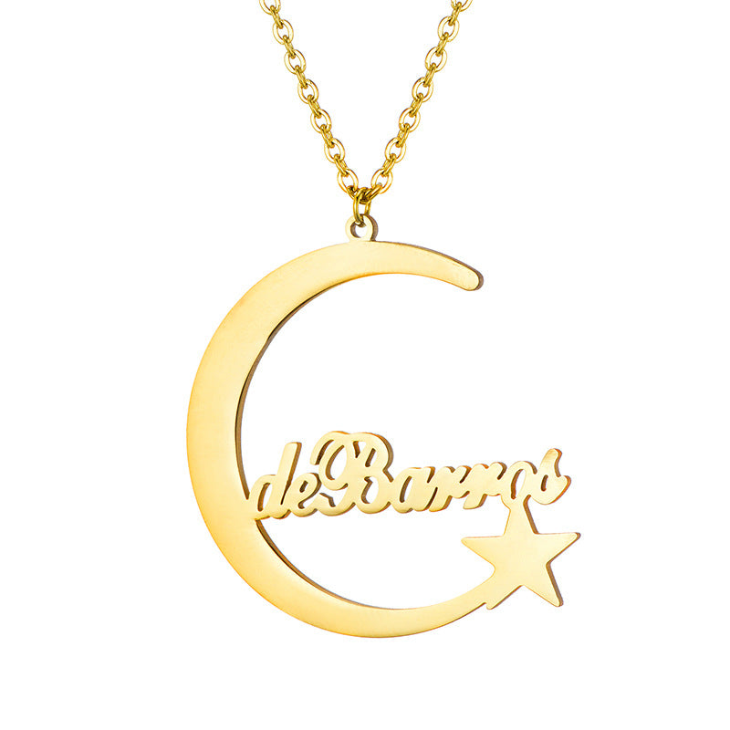 The Moon & Star Name Necklace