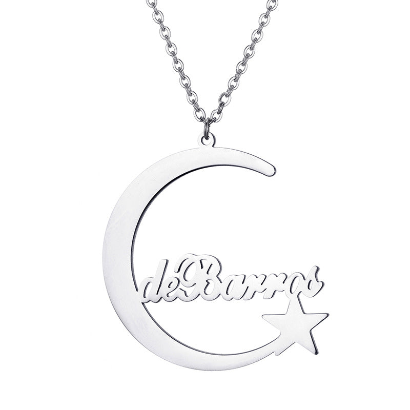 The Moon & Star Name Necklace