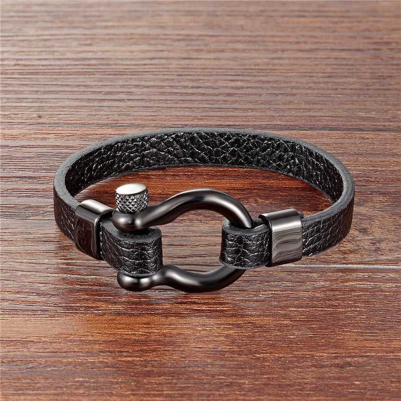 RUGGED FORGE LEATHER BRACELET