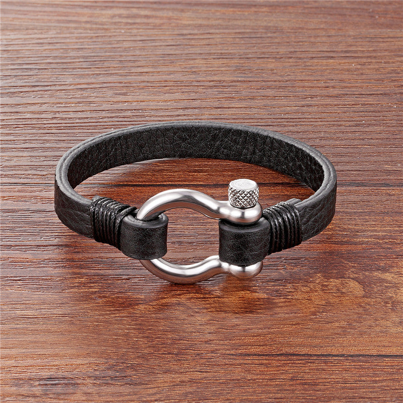 RUGGED FORGE LEATHER BRACELET