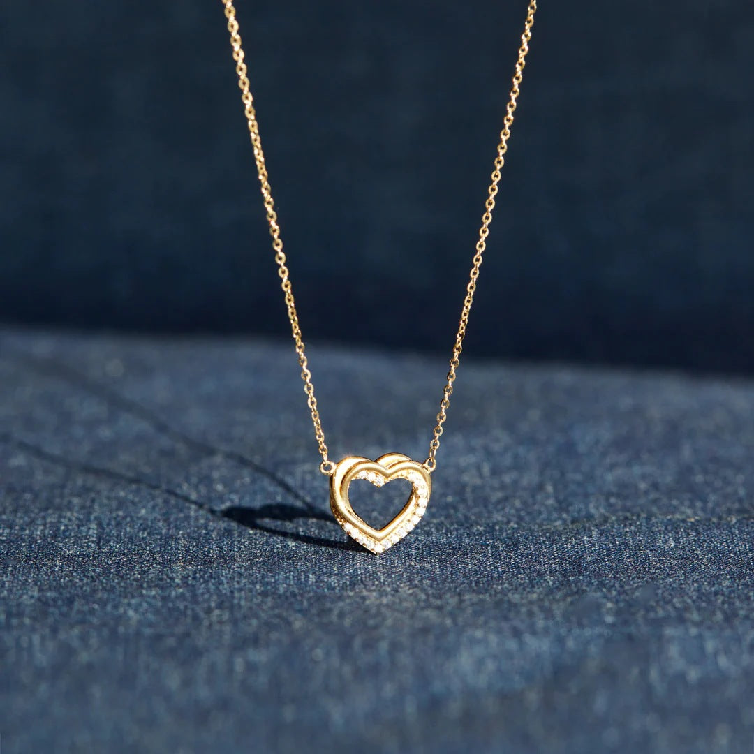 MOTHER AND DAUGHTER FOREVER - BRILLIANT HEART NECKLACE