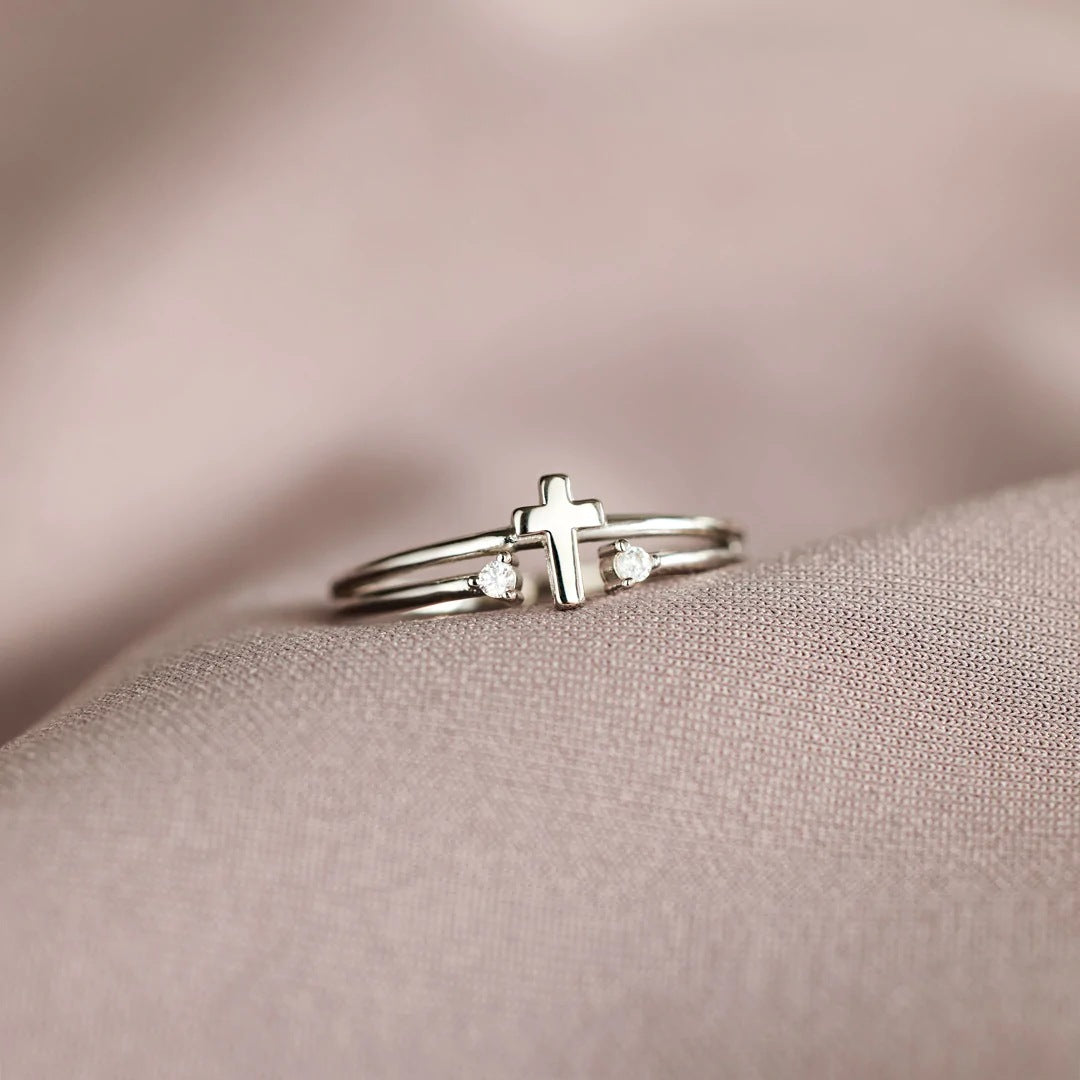 LOVING MOTHER - BLESSED GOD MADE THIS MOTHER MINE - SACRED CROSS RING