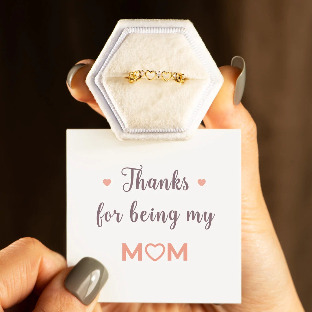 THANKS FOR BEING MY MOM - GOLDEN HEART ETERNITY BAND