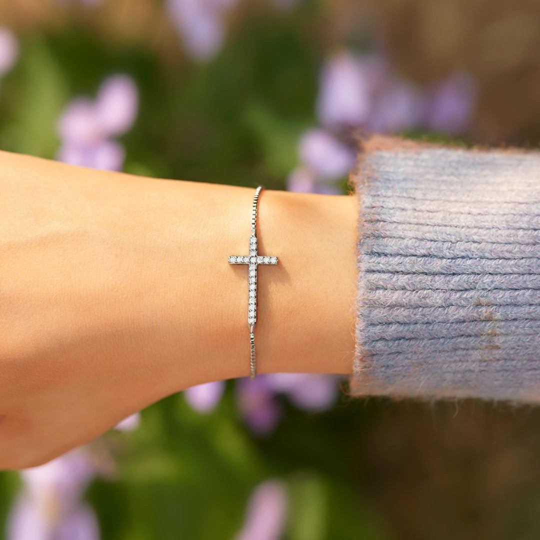 MOM - I THANK GOD FOR YOU - SACRED GRACE CROSS BRACELET