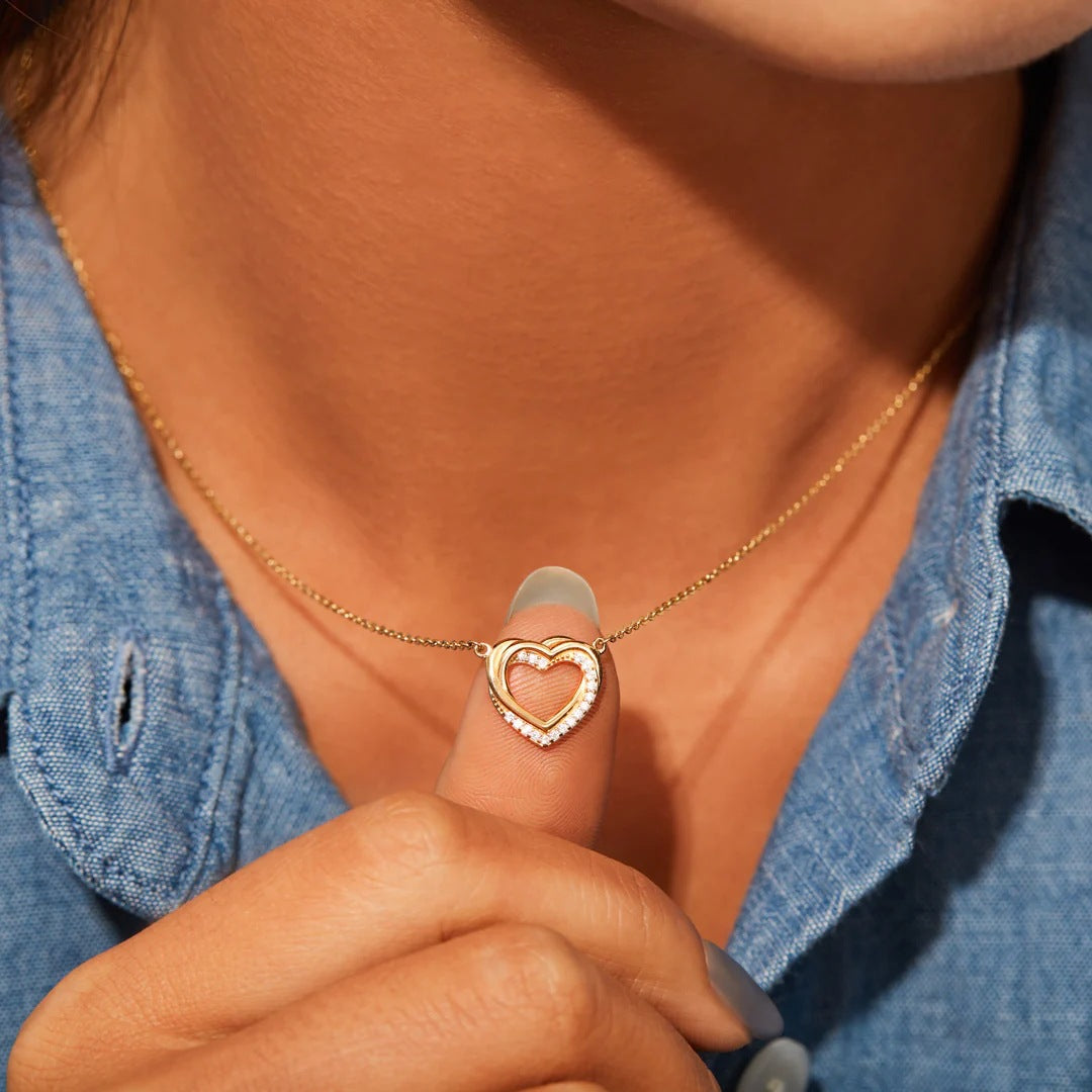 MOTHER AND DAUGHTER FOREVER - BRILLIANT HEART NECKLACE