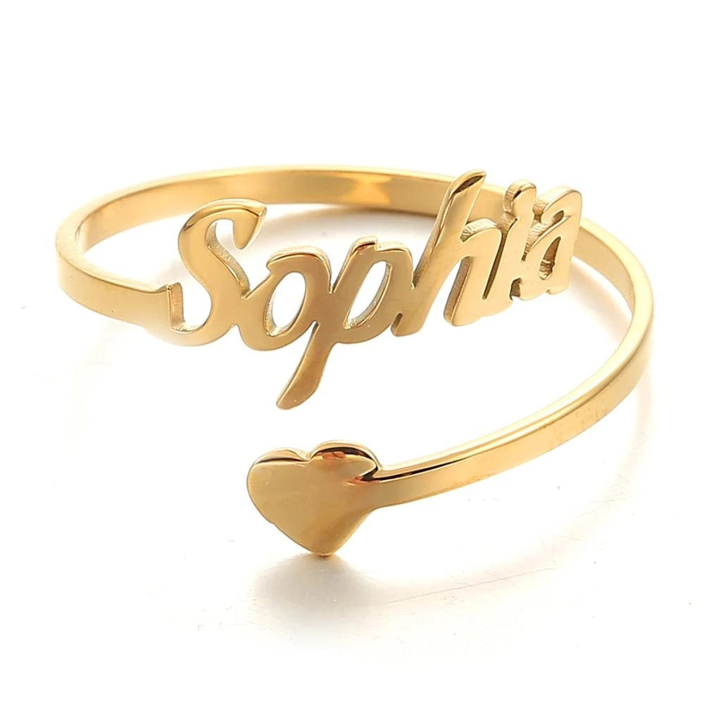 The Heart Wrap Name Ring