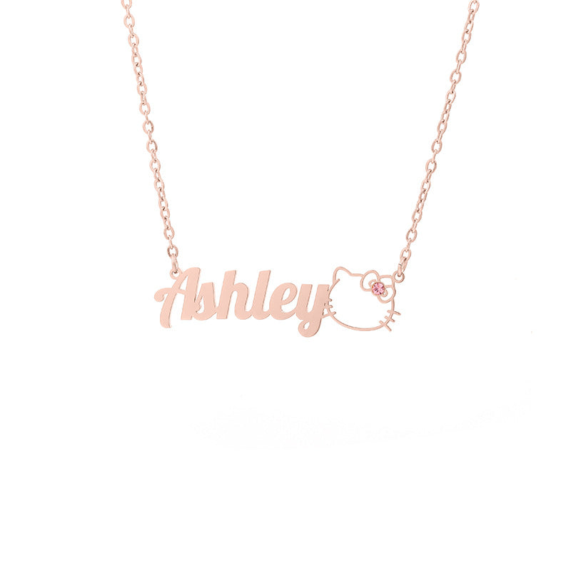 Kitty Sophisticated Personalized Pendant Necklace