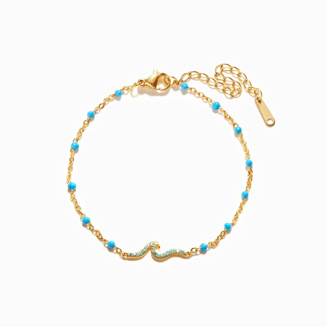 LIFE IS A BEACH - MOVE WITH THE WAVES - AZURE HORIZON BRACELET