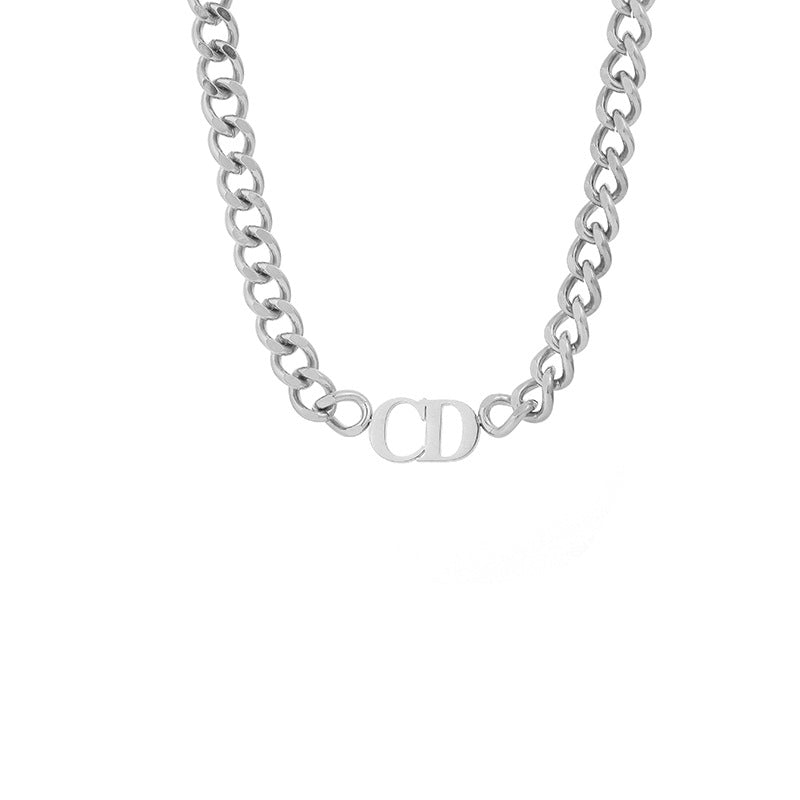 The Classic "CD" Curb Chain Necklace