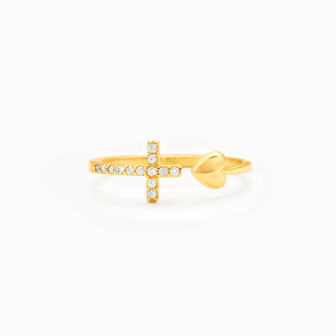 TO MY DAUGHTER - ALWAYS REMEMBER TO PRAY ON IT -  FAITH CROSS RING