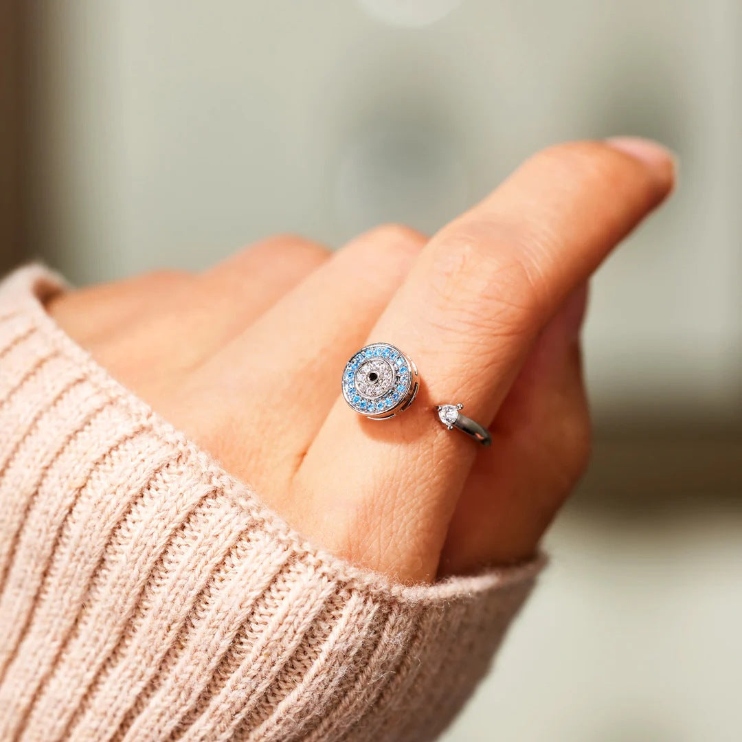 TO MY BEST FRIEND - SOOTHE YOUR ANXIETY - EVIL EYE FIDGET RING