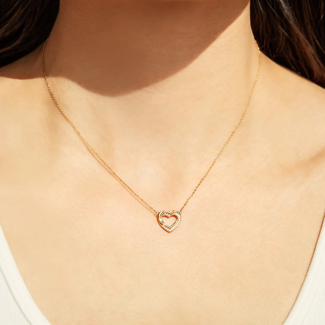 MOTHER AND DAUGHTER FOREVER - BRILLIANT HEART NECKLACE