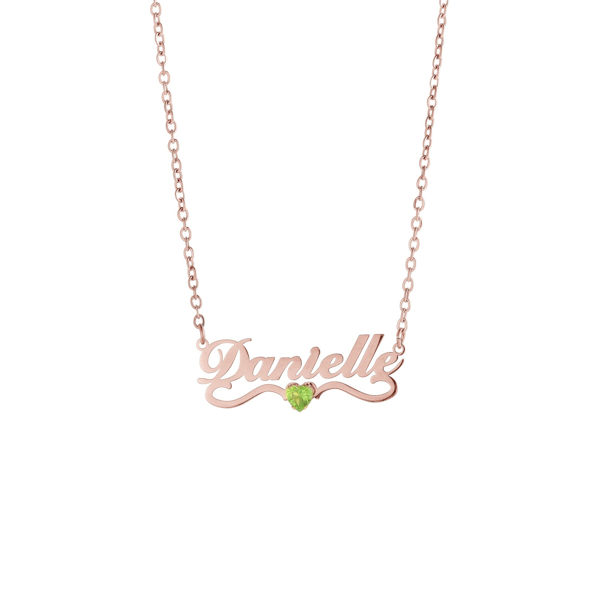 The Heartfelt Name Necklace with Gemstone