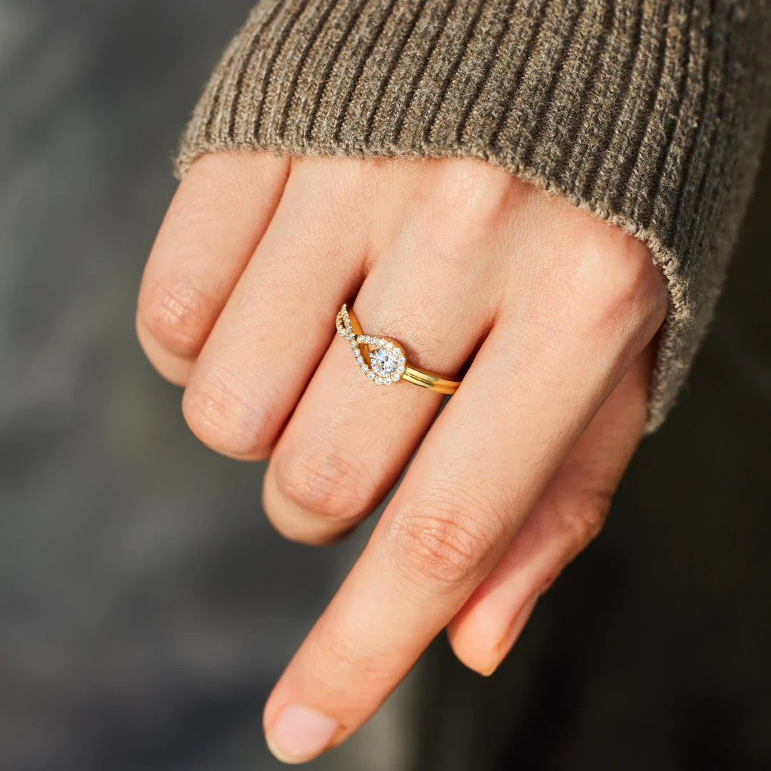 MOTHER AND DAUGHTER - OUR BOND IS TIED BY ANGELS - RADIANT BRILLIANCE ENGAGEMENT RING