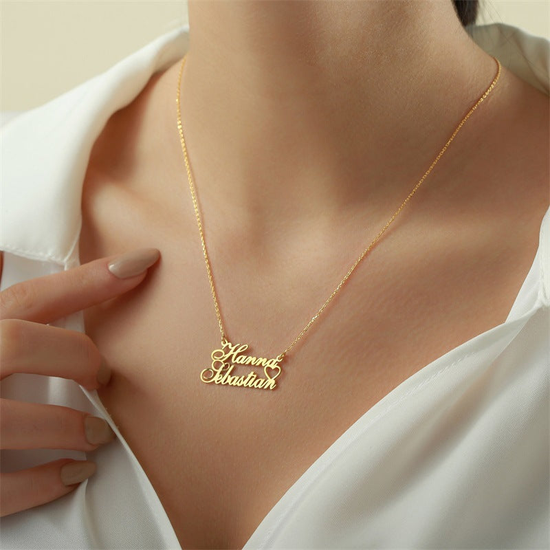 The Double Name Heart Necklace