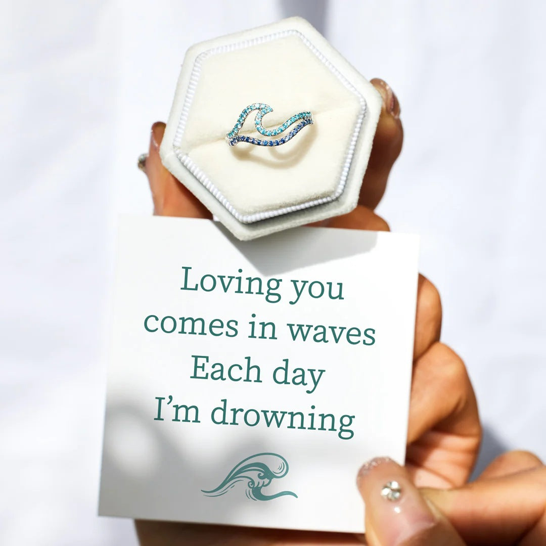 LOVING YOU COMES IN WAVES - OCEAN WAVE RING