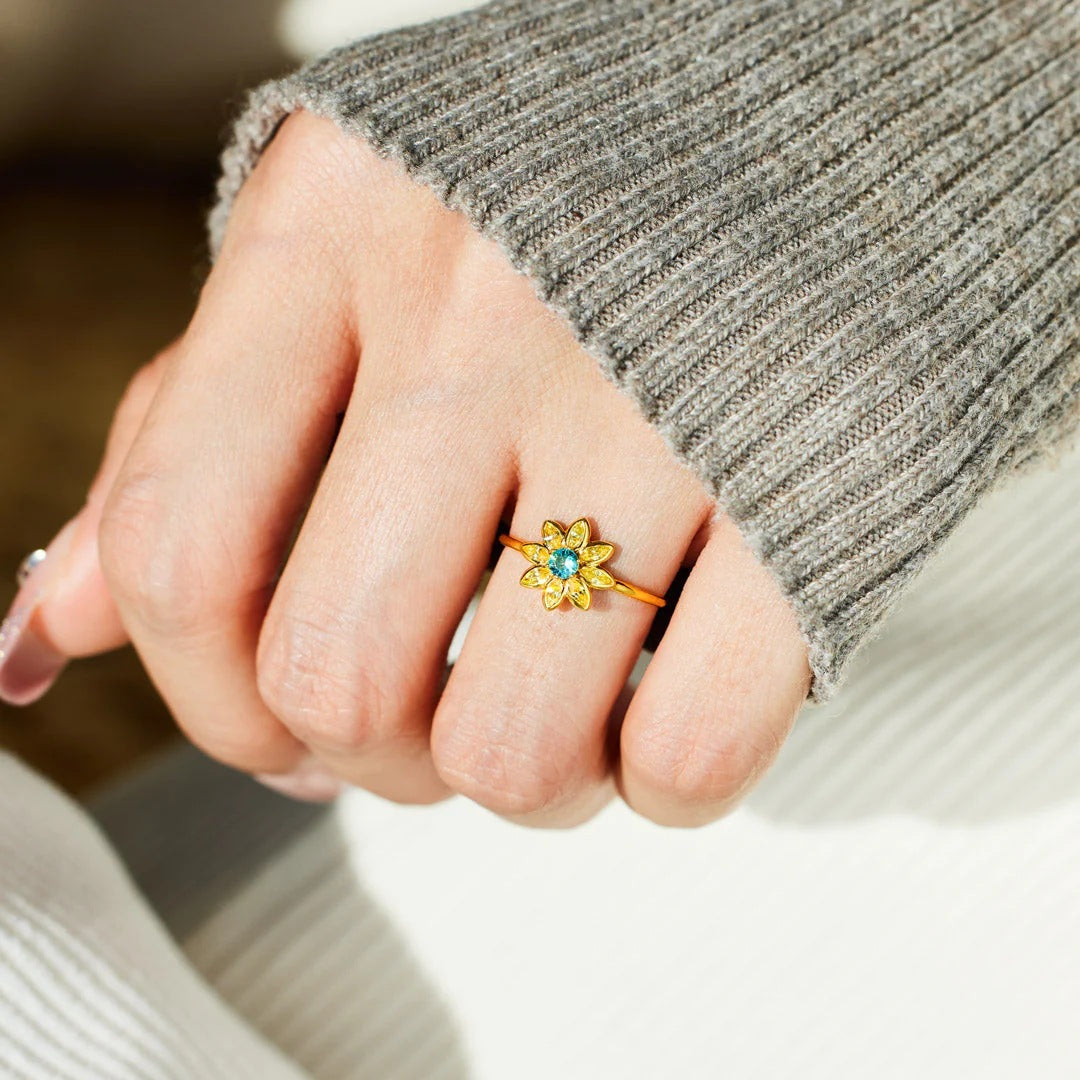 LIVE LIFE IN FULL BLOOM - SUNBURST RADIANCE RING