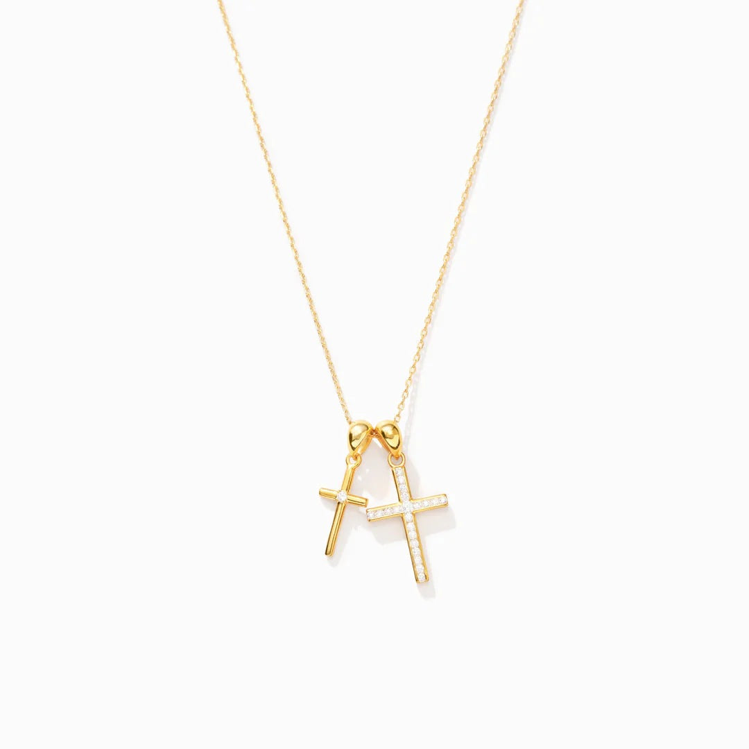 TO MY LOVE - I AM LOST WITHOUT YOU - GRACE CROSS DIAMOND NECKLACE