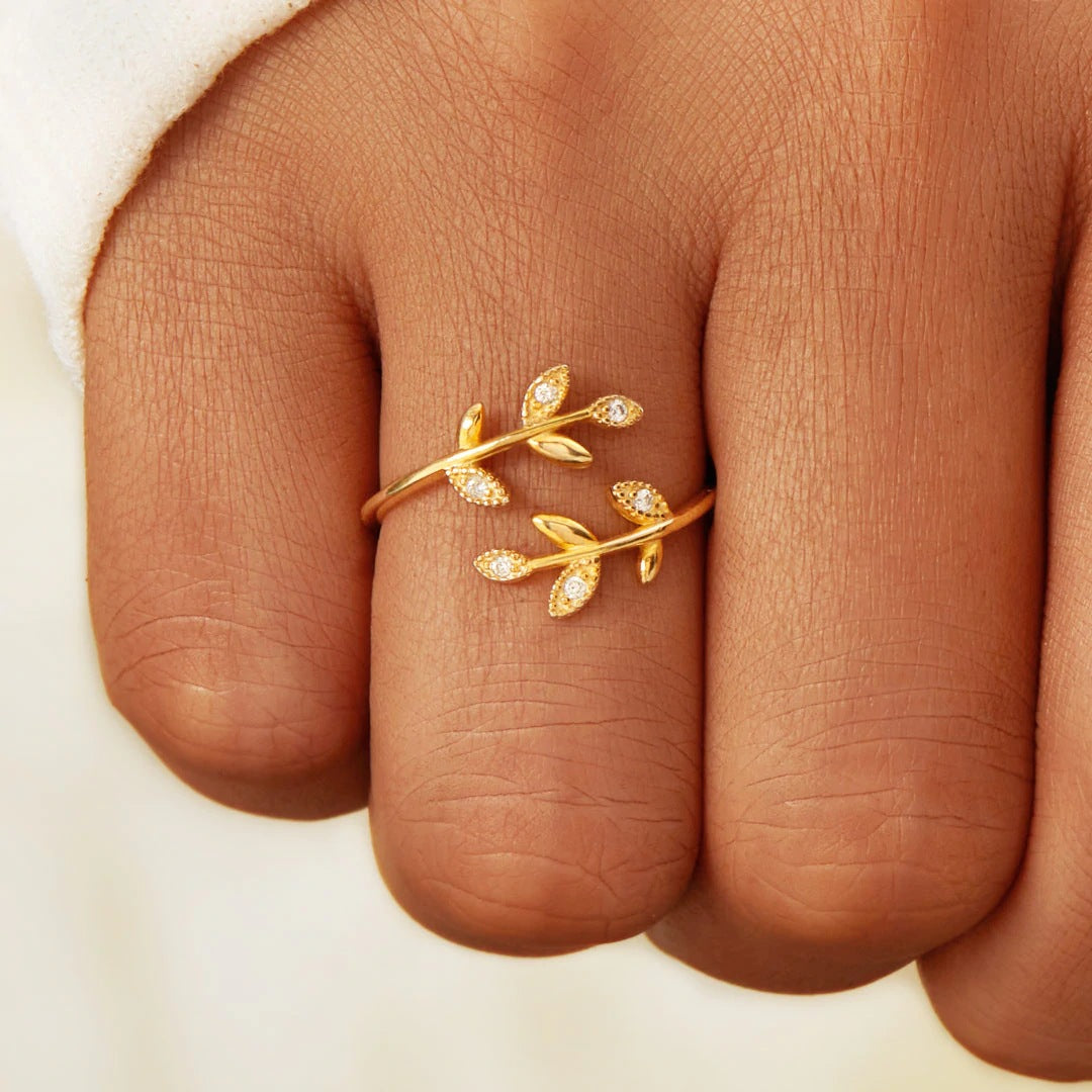 BELEAF IN YOURSELF LIKE I DO - GOLDEN VINE WRAP RING