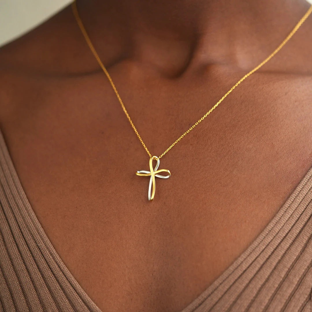 FAITH MAKES THEM POSSIBLE - CELESTIAL GRACE CROSS PENDANT