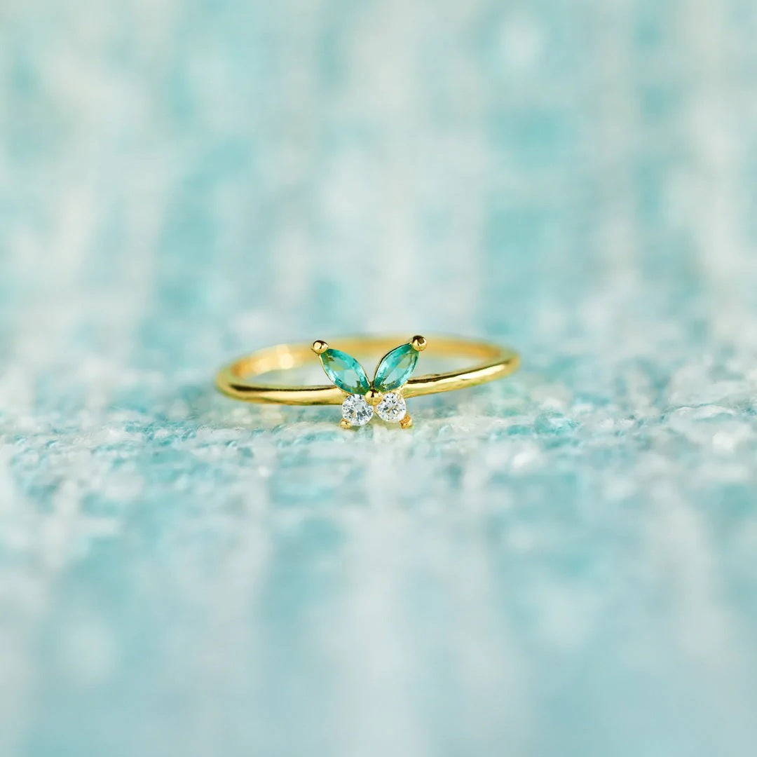 MY DAUGHTER - THE WIND BENEATH YOUR WINGS - GRACEFUL BUTTERFLY ELEGANCE RING