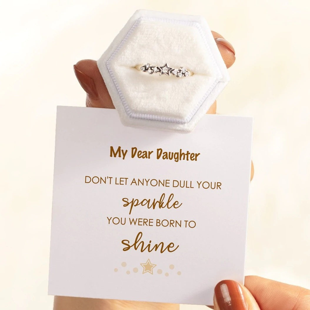 TO MY DAUGHTER - BORN TO SHINE - CELESTIAL STARS RING