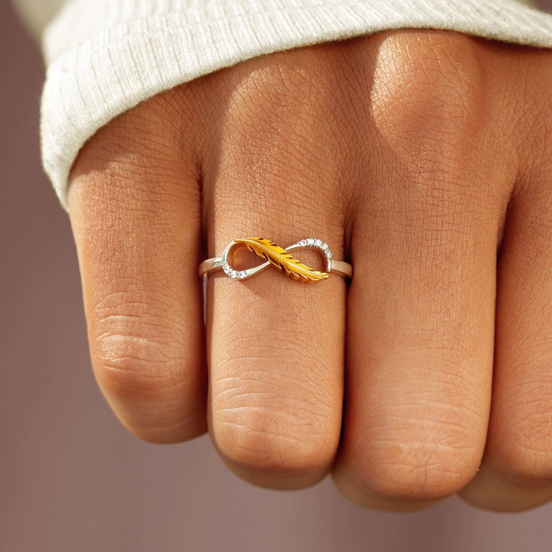 ANGELS DO EXIST - BEST FRIENDS FOREVER - ETHEREAL GRACE FEATHER RING