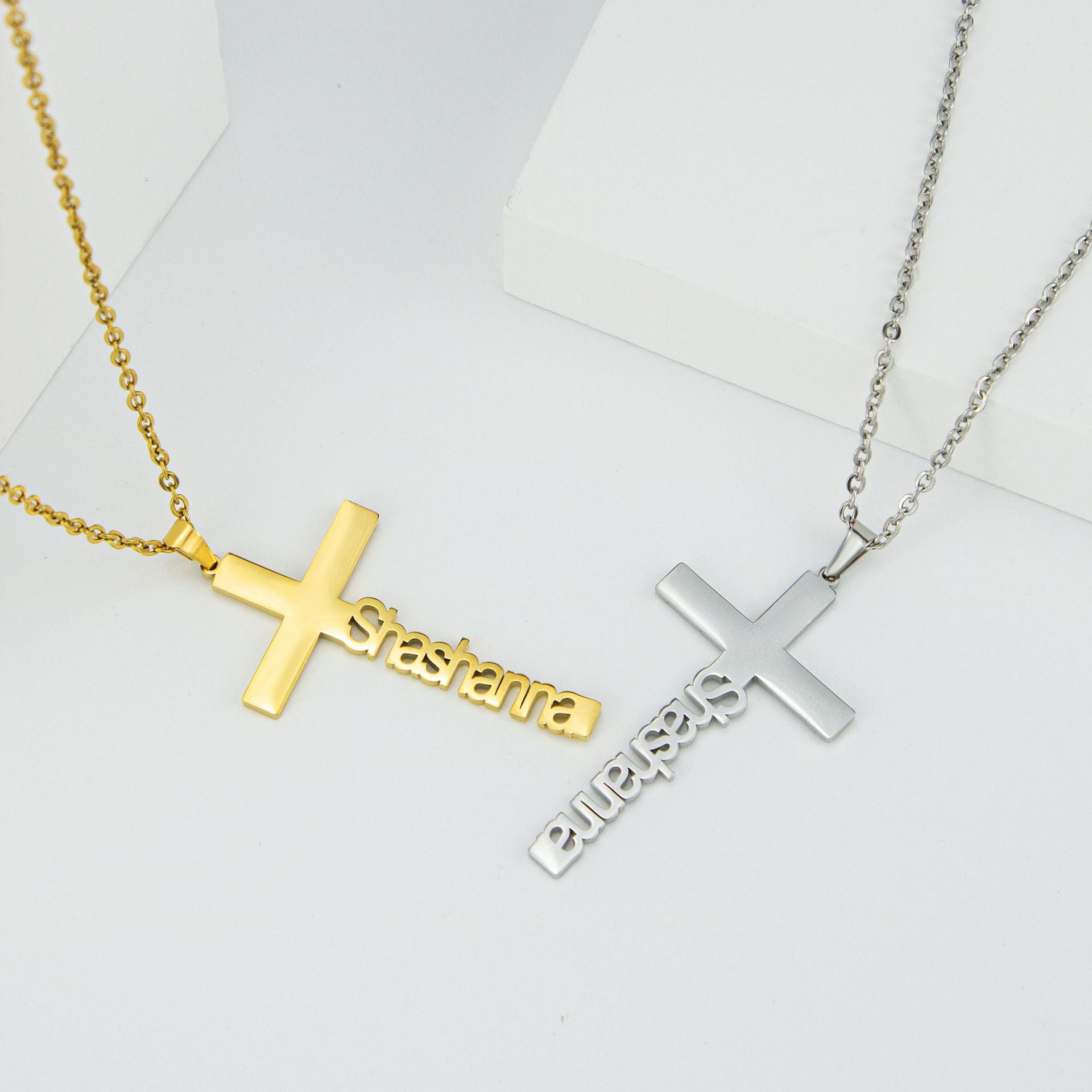 The Faith and Name Cross Necklace