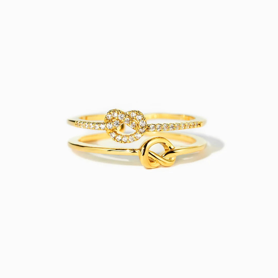 MY WIFE - EVERYDAY SEEMS BEAUTIFUL - GOLDEN KNOT ELEGANCE RING SET