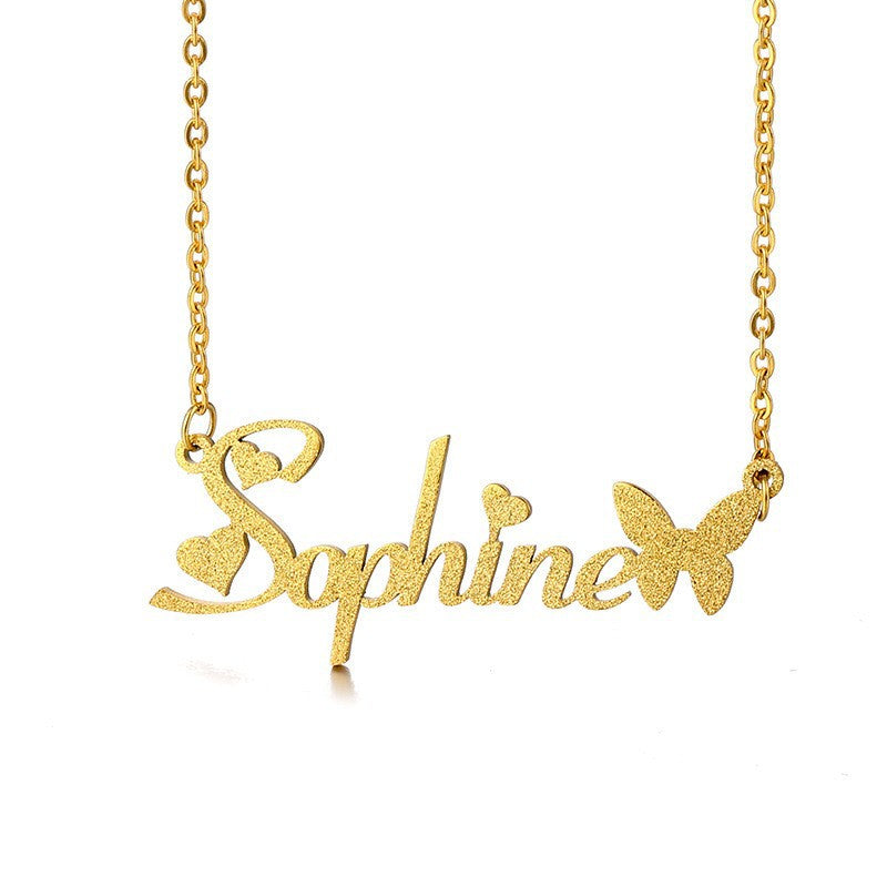 The Sparkling Butterfly Name Necklace