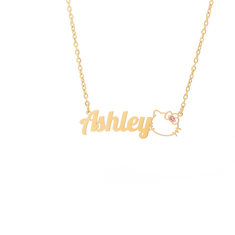 Kitty Sophisticated Personalized Pendant Necklace