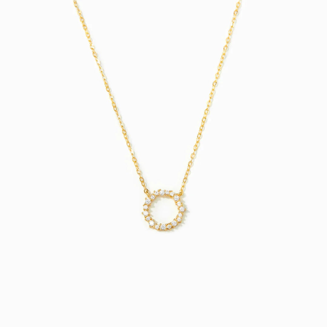 DEAR FRIEND - LIFE IS A CIRCLE - RADIANT CIRCLE PENDANT NECKLACE