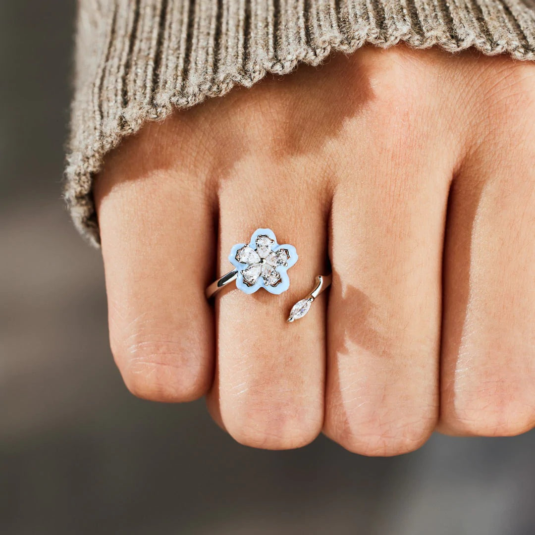 FIDGET RING - WHENEVER YOU FEEL ANXIOUS - DELICATE BLOSSOM RING