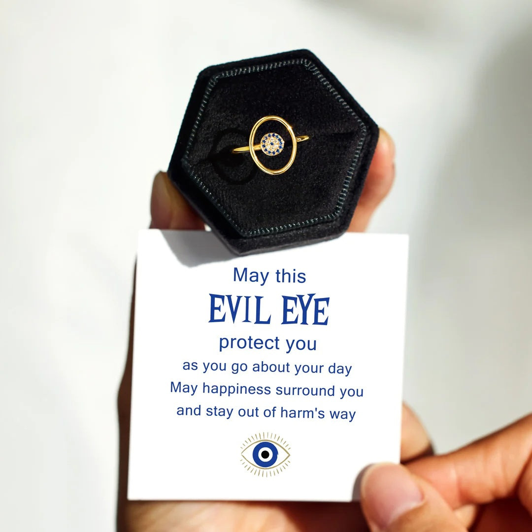 EVIL EYE  - PROTECTING  YOU - RADIANT ECLIPSE RING