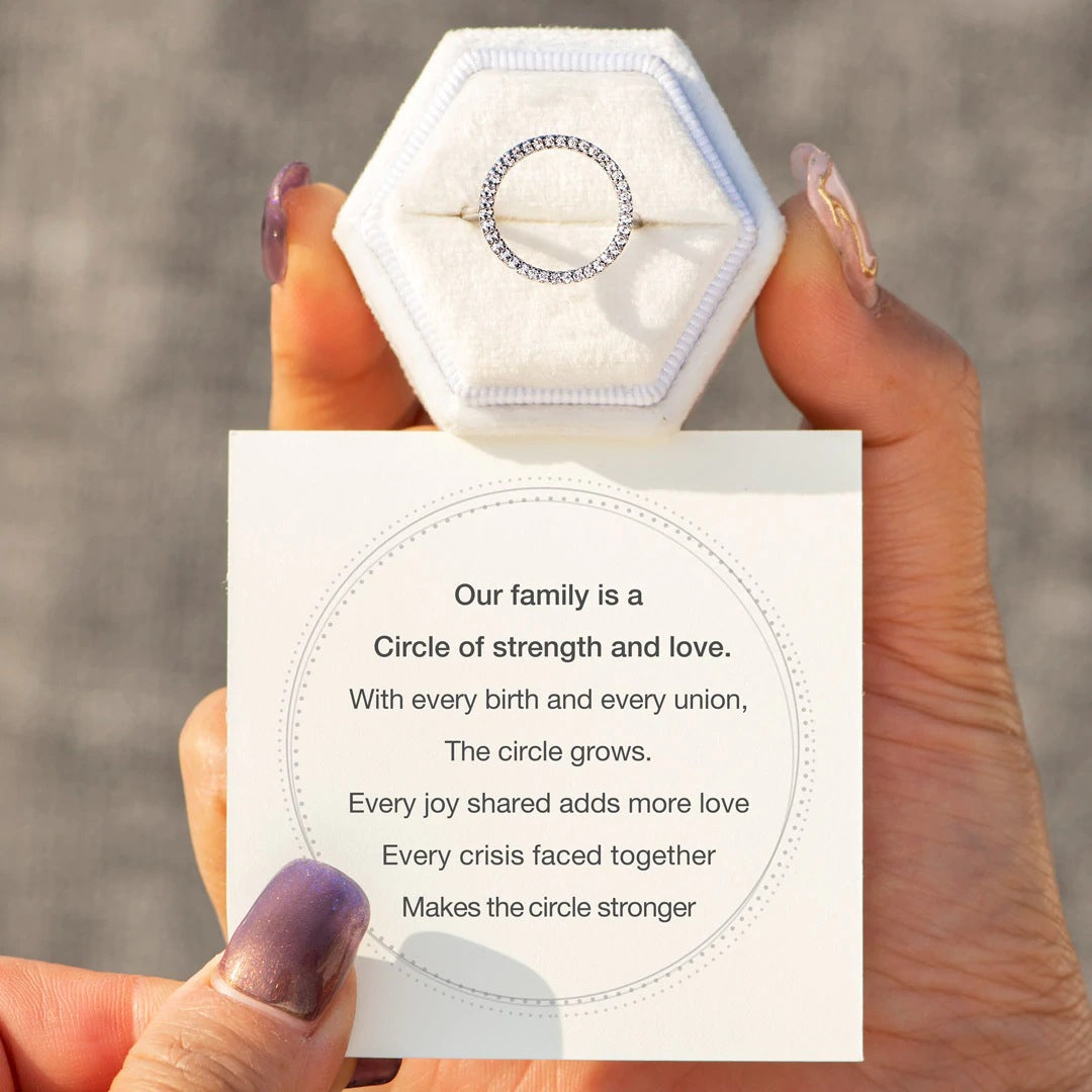 OUR FAMILY - A CIRCLE OF STRENGTH AND LOVE - LUMINOUS HALO RING