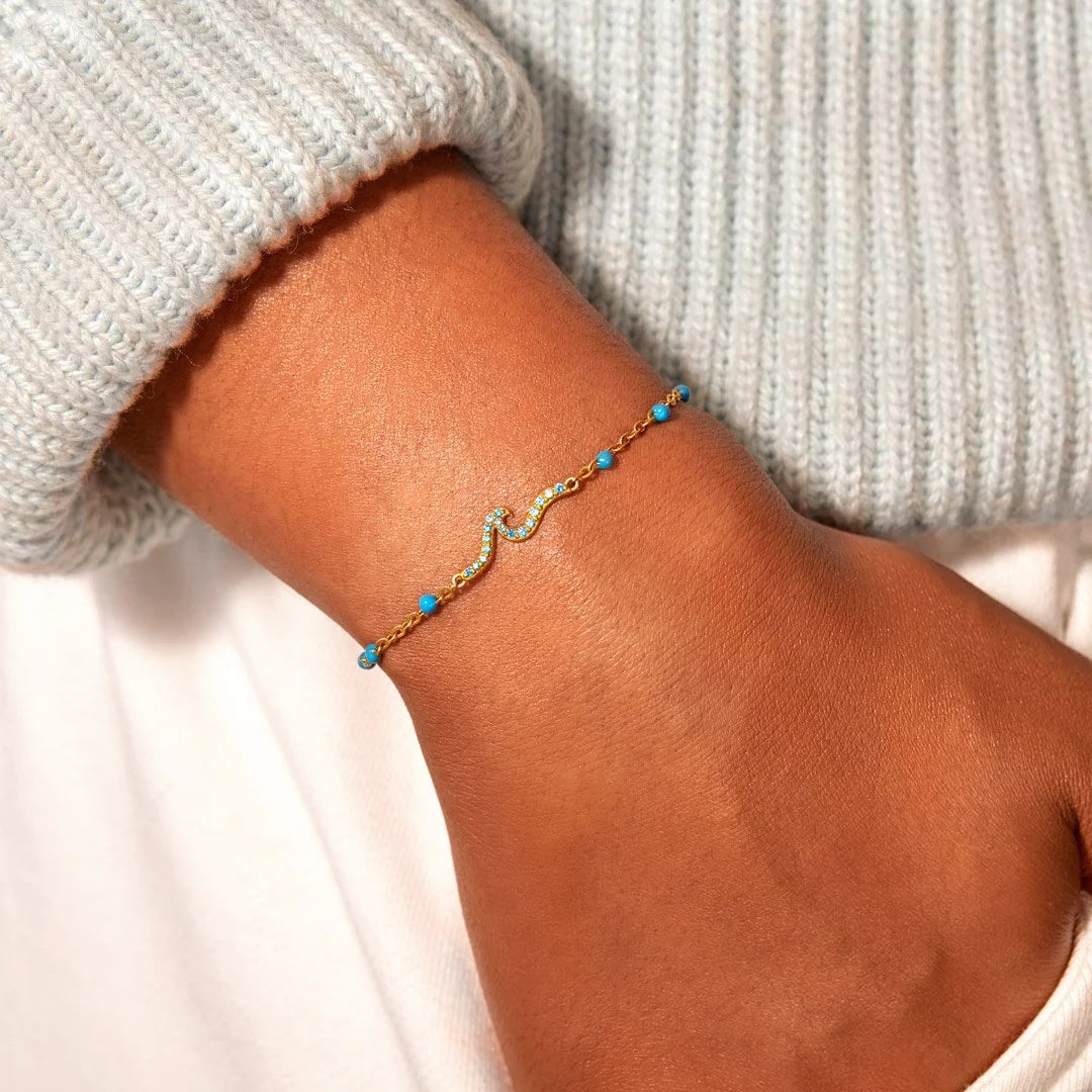 LIFE IS A BEACH - MOVE WITH THE WAVES - AZURE HORIZON BRACELET