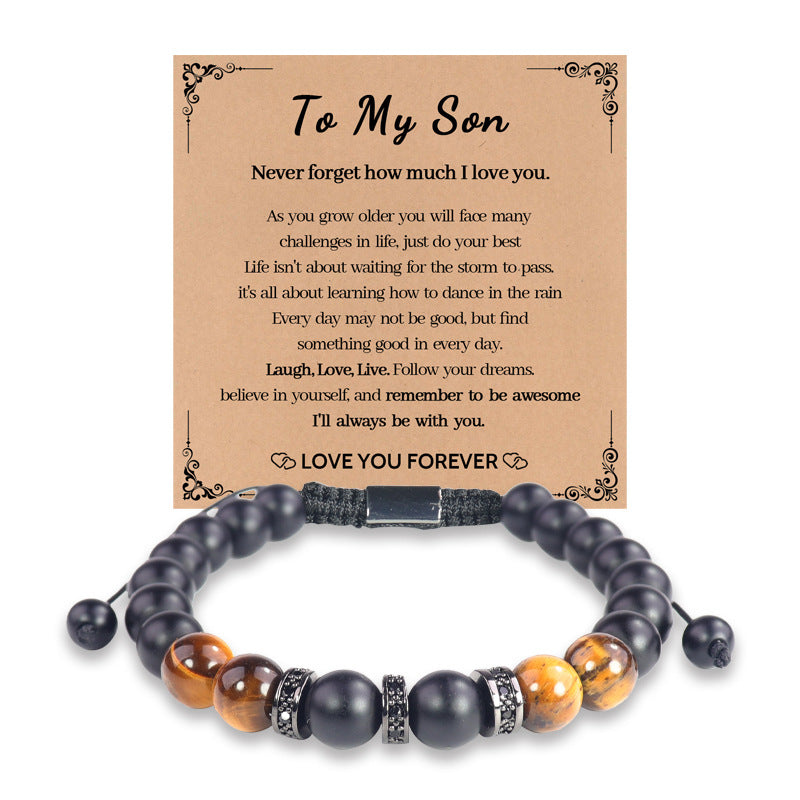 GROUNDING LAVA AND TIGER'S EYE BRACELET SET