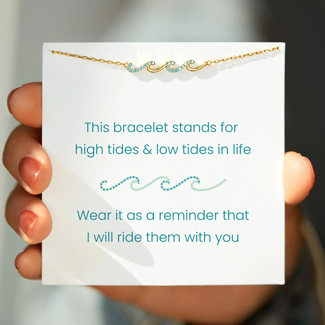 MOTIVATION - HIGH AND LOW TIDES IN LIFE - COASTAL WAVES BRACELET