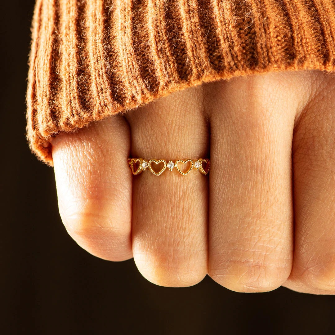 THANKS FOR BEING MY MOM - GOLDEN HEART ETERNITY BAND