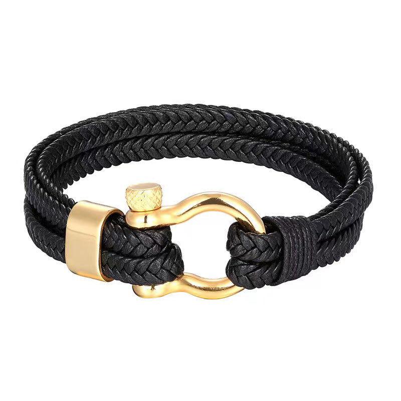 RUGGED ALLURE LEATHER BRACELET