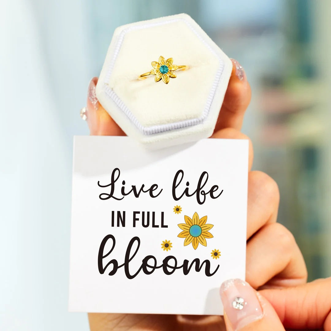 LIVE LIFE IN FULL BLOOM - SUNBURST RADIANCE RING