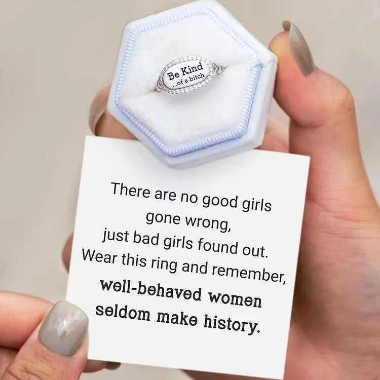 BE KIND OF A B*ITCH - GRACE & GRATITUDE RING