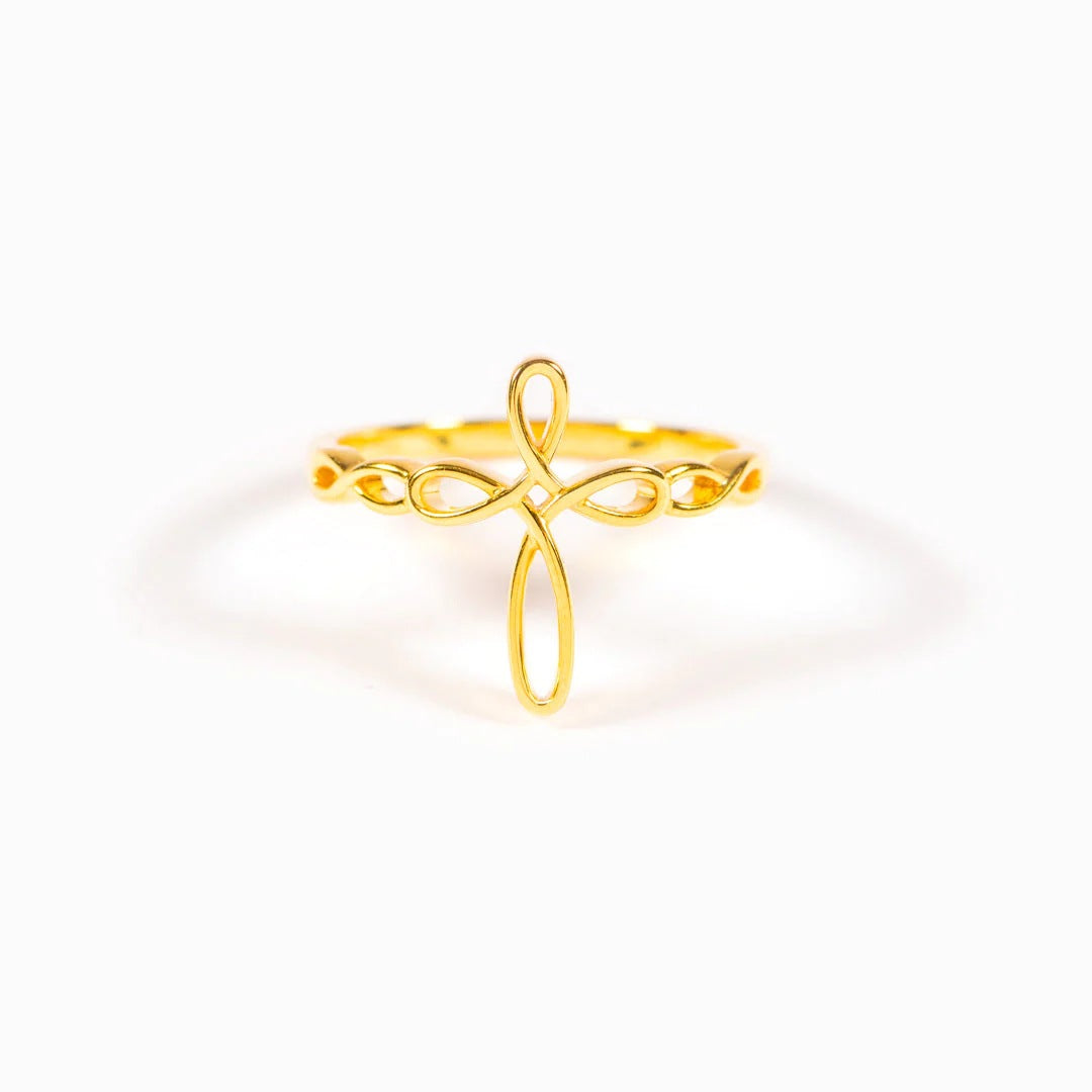 MOTHER AND DAUGHTER - THIS CROSS REPRESENTS OUR BOND - CELESTIAL SPLENDOR CROSS RING