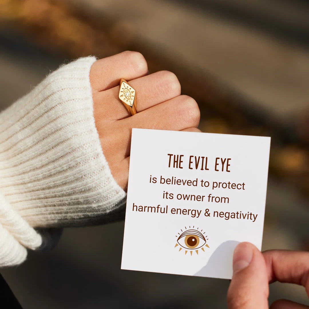 EVIL EYE - PROTECT FROM HARMFUL ENERGY - GUIDING LIGHT RING