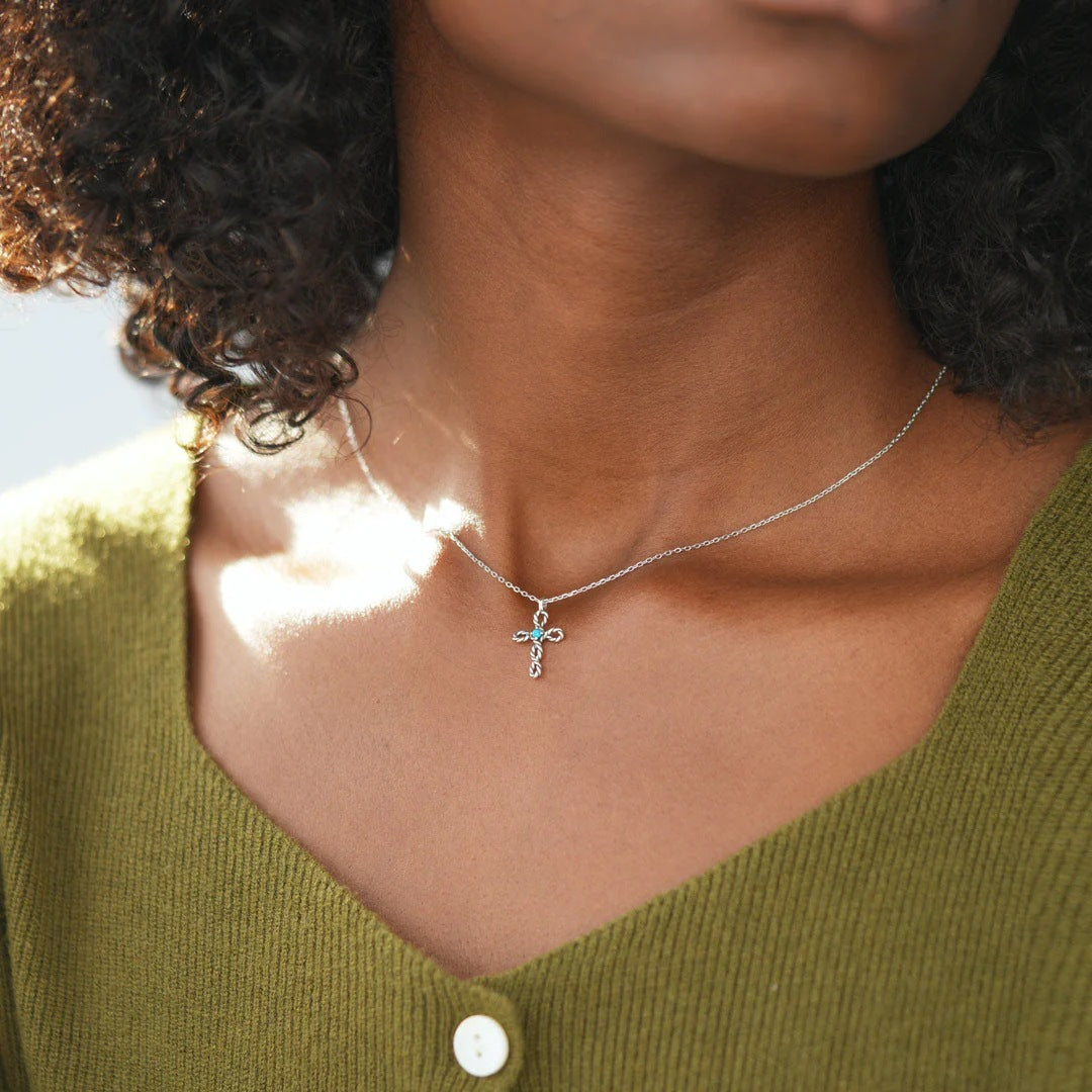 DEAR DAUGHTER - DONT WORRY ABOUT ANYTHING - CELESTIAL CROSS NECKLACE