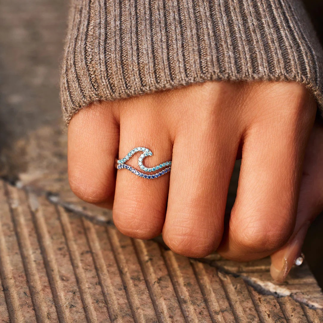 LOVING YOU COMES IN WAVES - OCEAN WAVE RING