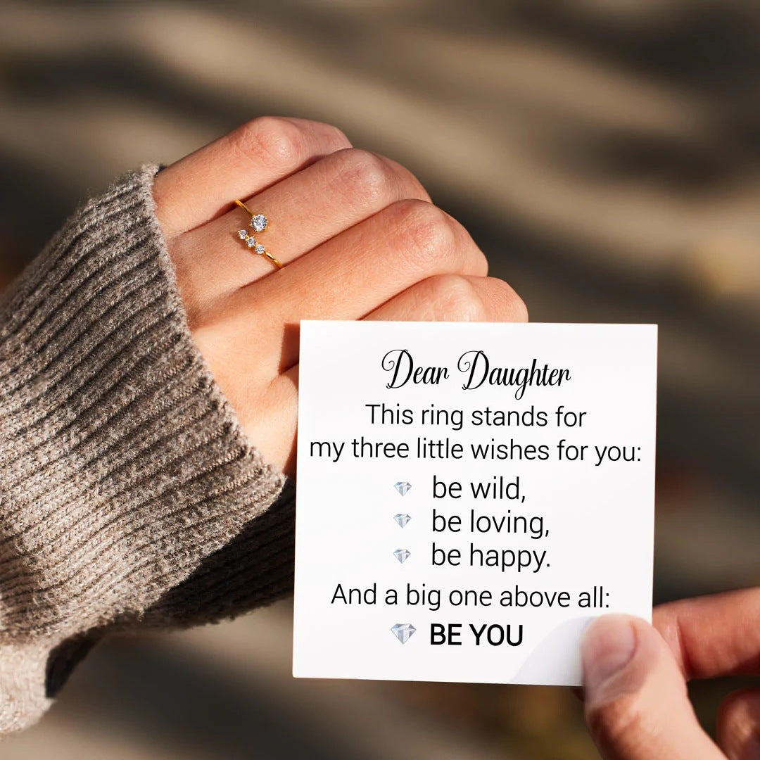 DEAR DAUGHTER - MY THREE LITTLE WISHES - ETHEREAL MELODY RING