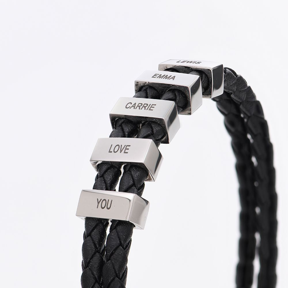 The Family Name Leather Bracelet