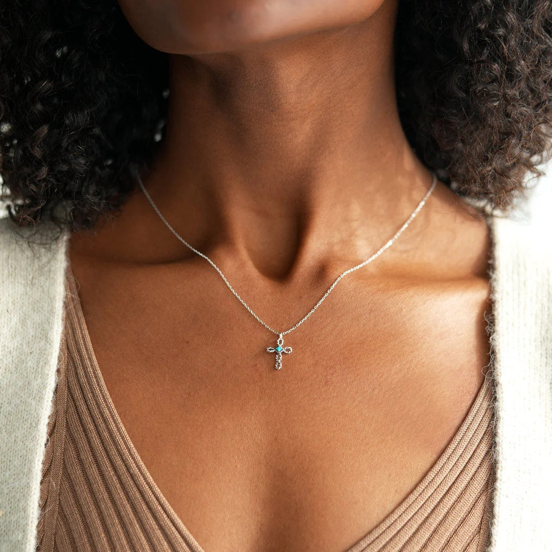 DEAR DAUGHTER - DONT WORRY ABOUT ANYTHING - CELESTIAL CROSS NECKLACE