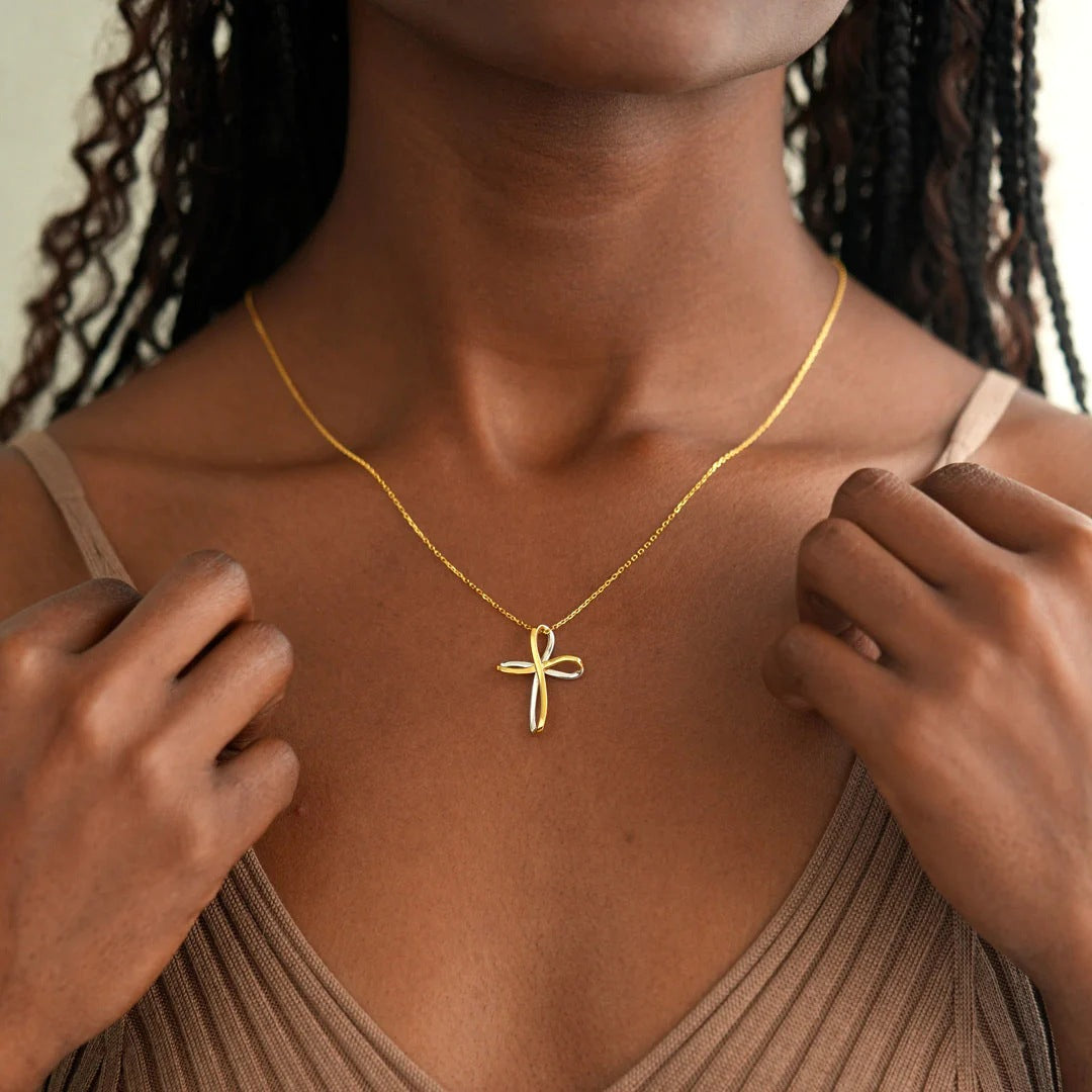 FAITH MAKES THEM POSSIBLE - CELESTIAL GRACE CROSS PENDANT